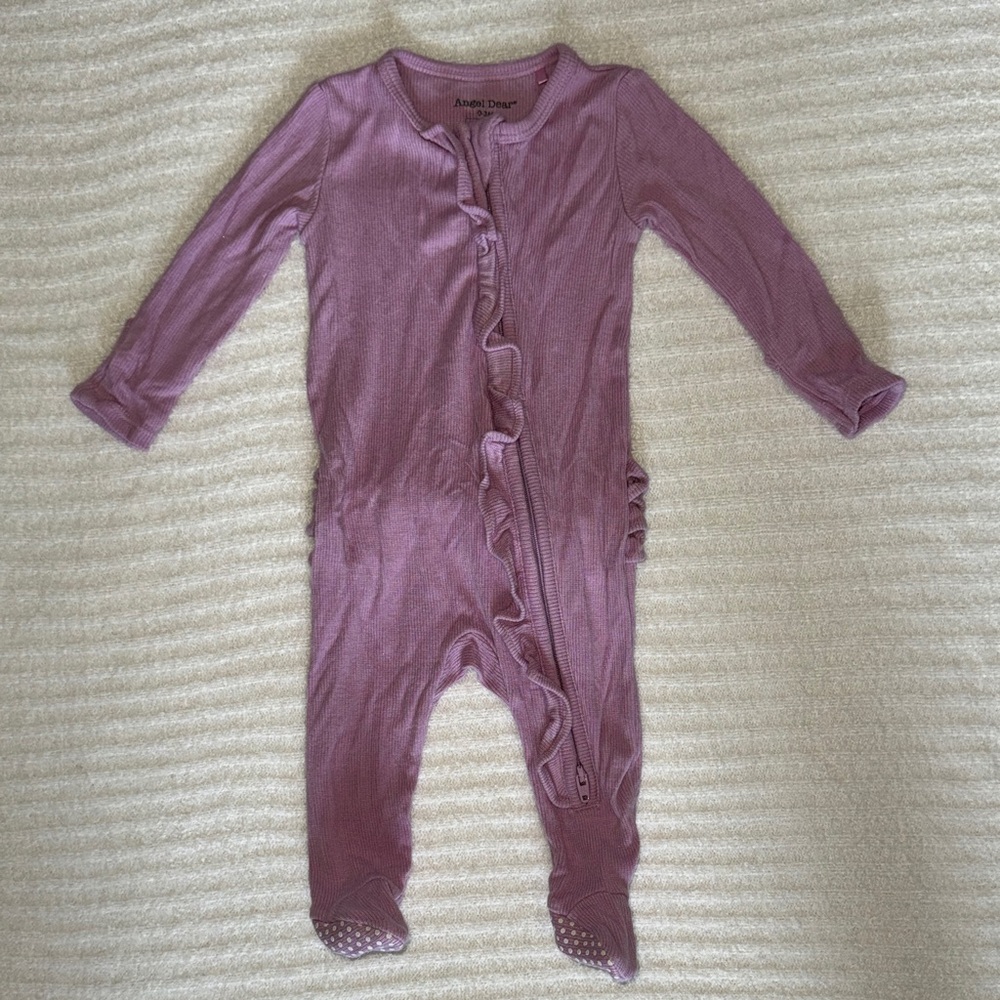 Angel Dear Lavender Ruffle Footie